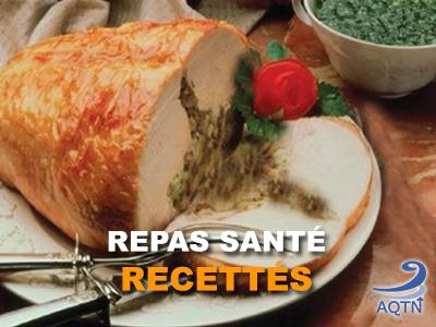 Stuffed Turkey Breast with Pesto Sauce and Spinach Salad